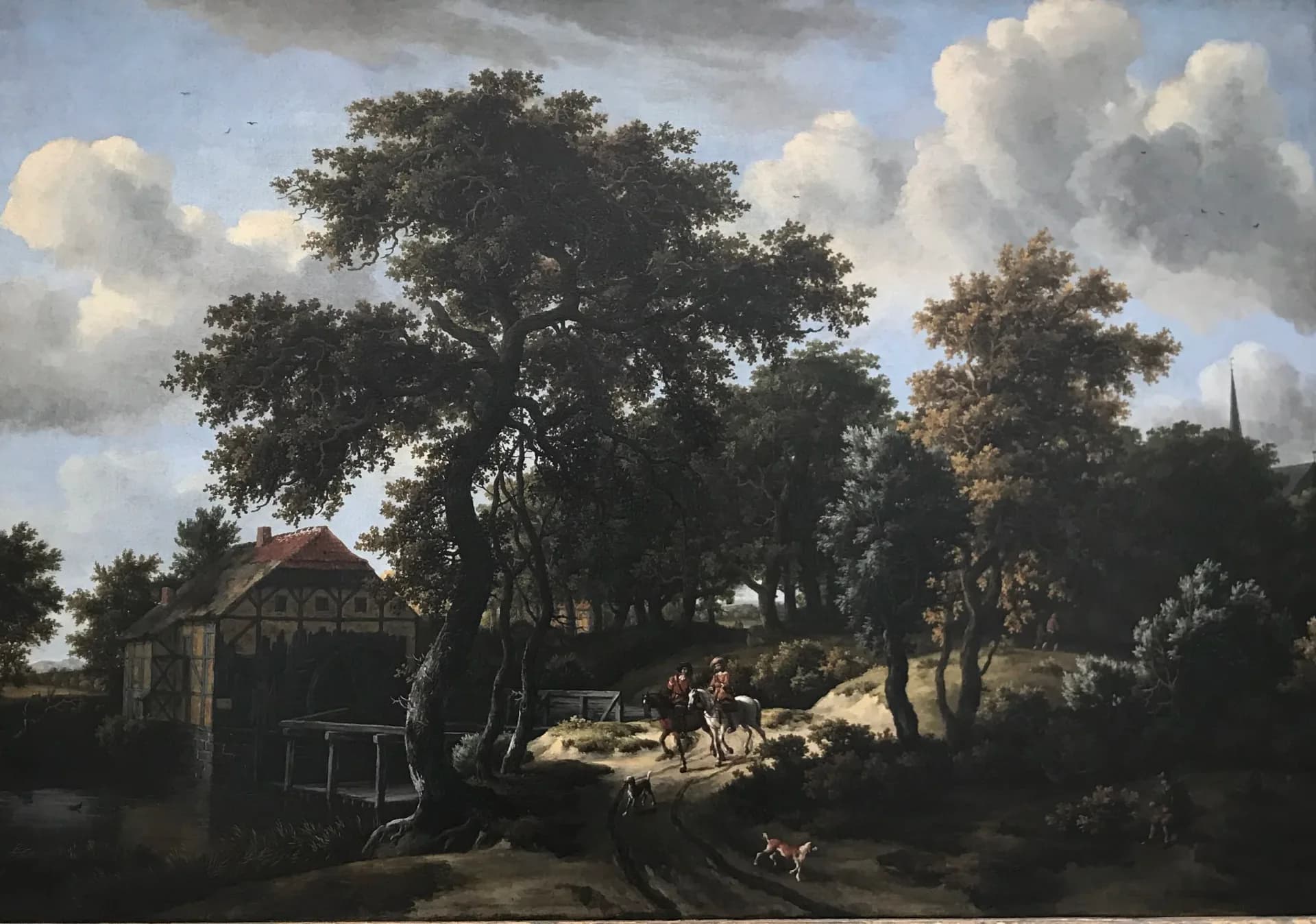 Woman playing a lute with violin and sheet music on a table, dramatic Baroque lighting