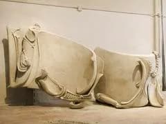 Pair of large organic wall sculptures with flowing curved forms