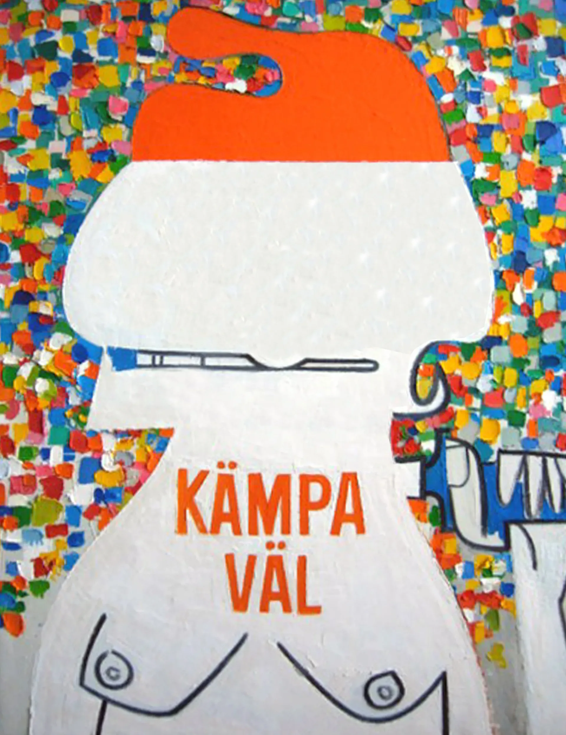 Richly textured rainbow arch painting with text 'Colors Not Included in the Rainbow'