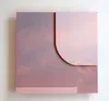 Soft arch-shaped gradient painting in pink and lavender tones