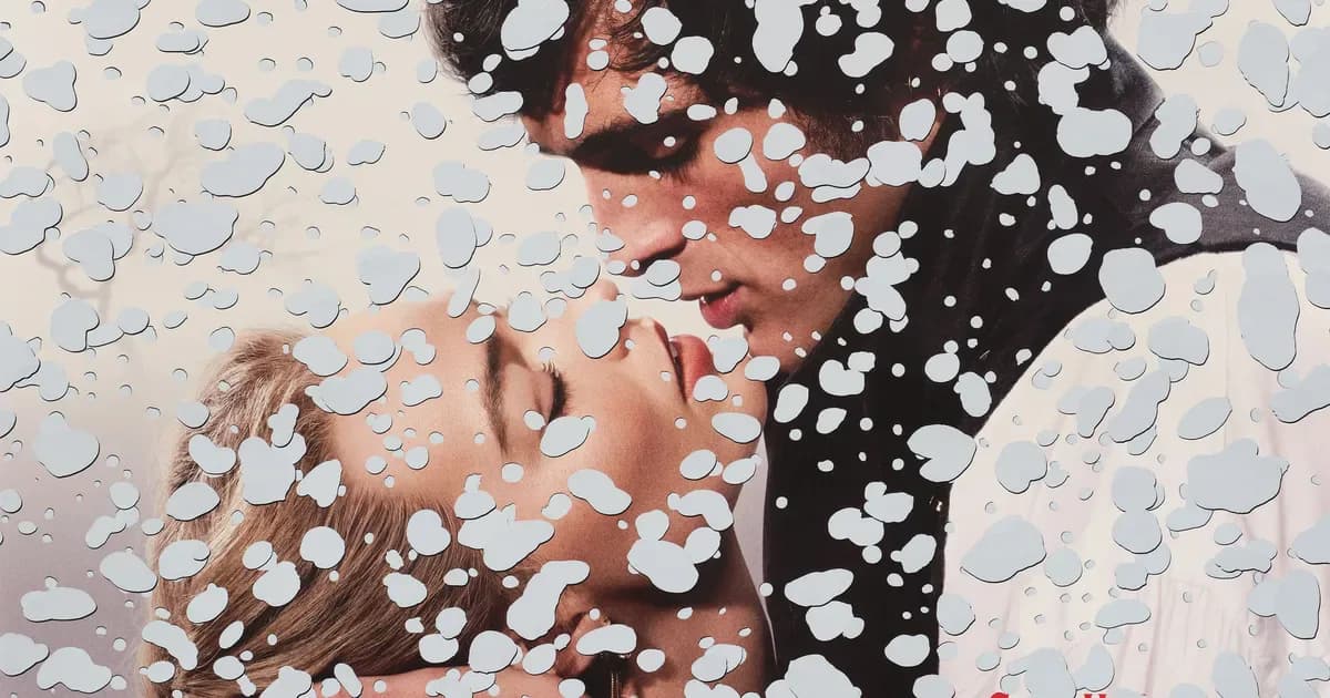 Mixed-media artwork featuring human figures with contrasting skin tones overlaid with white circular bubble patterns on neutral and dark backgrounds.