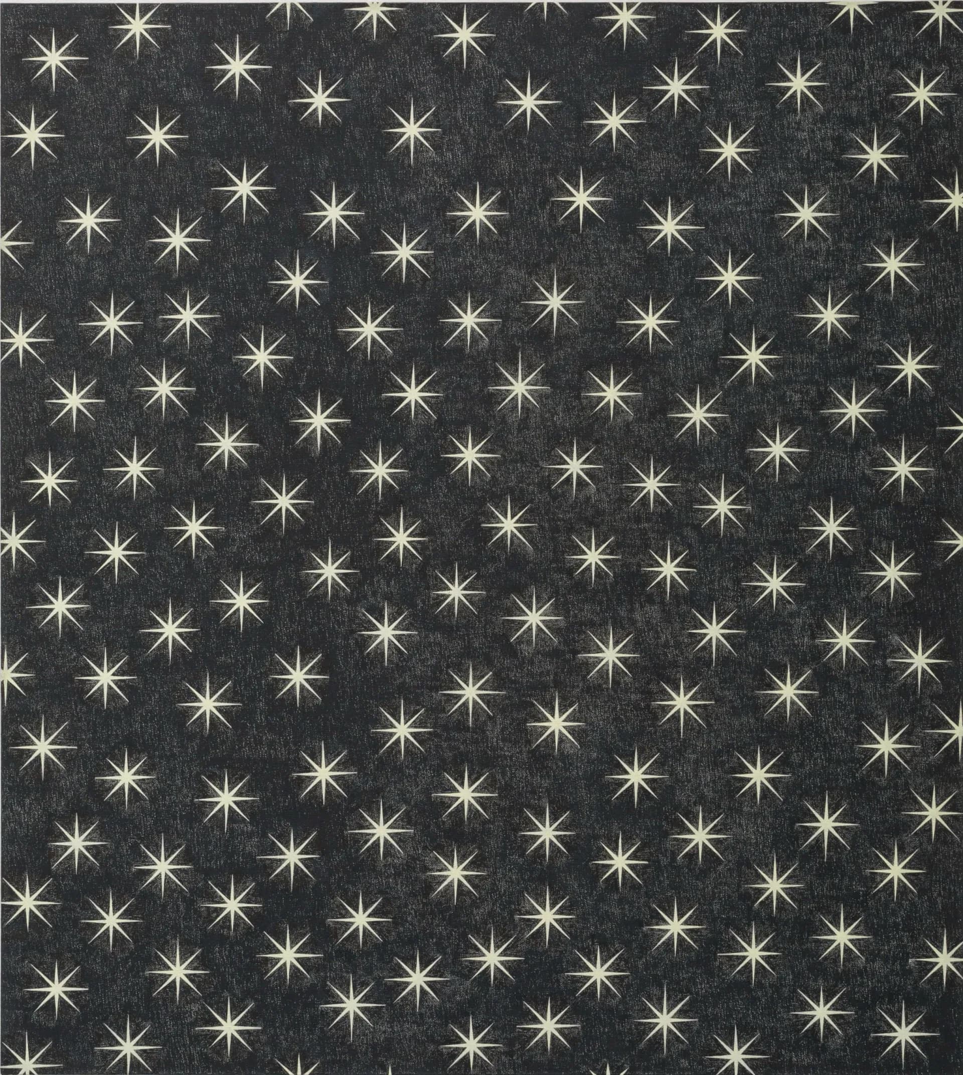 Repeating pattern of white starburst or asterisk shapes on dark textured background, evenly distributed across composition.